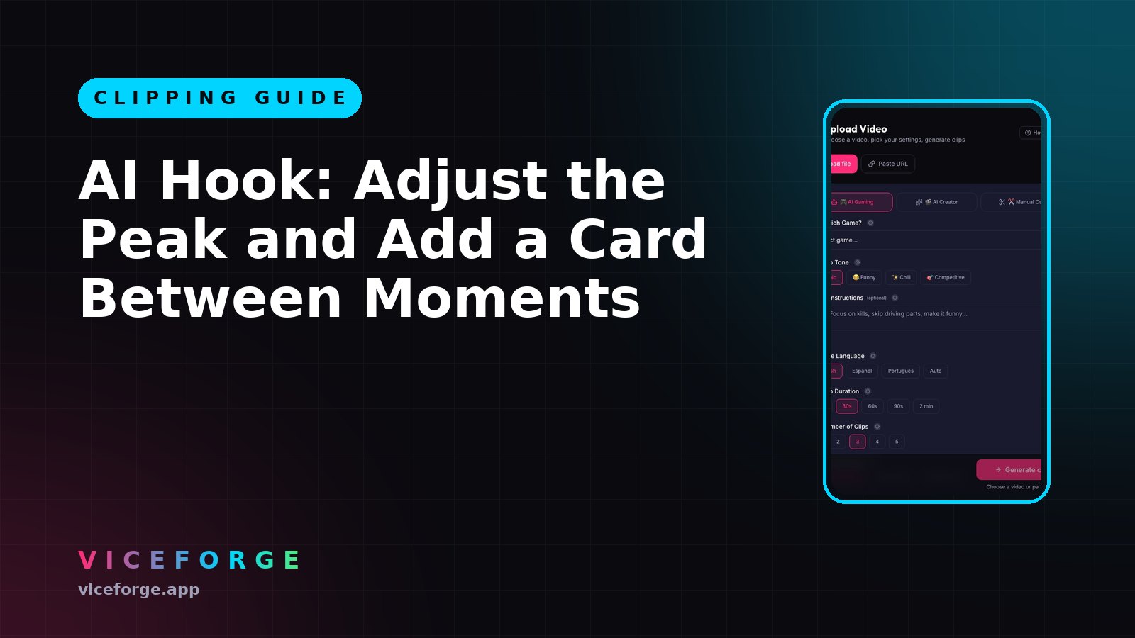 AI Hook: Adjust the Peak and Add a Card Between Moments