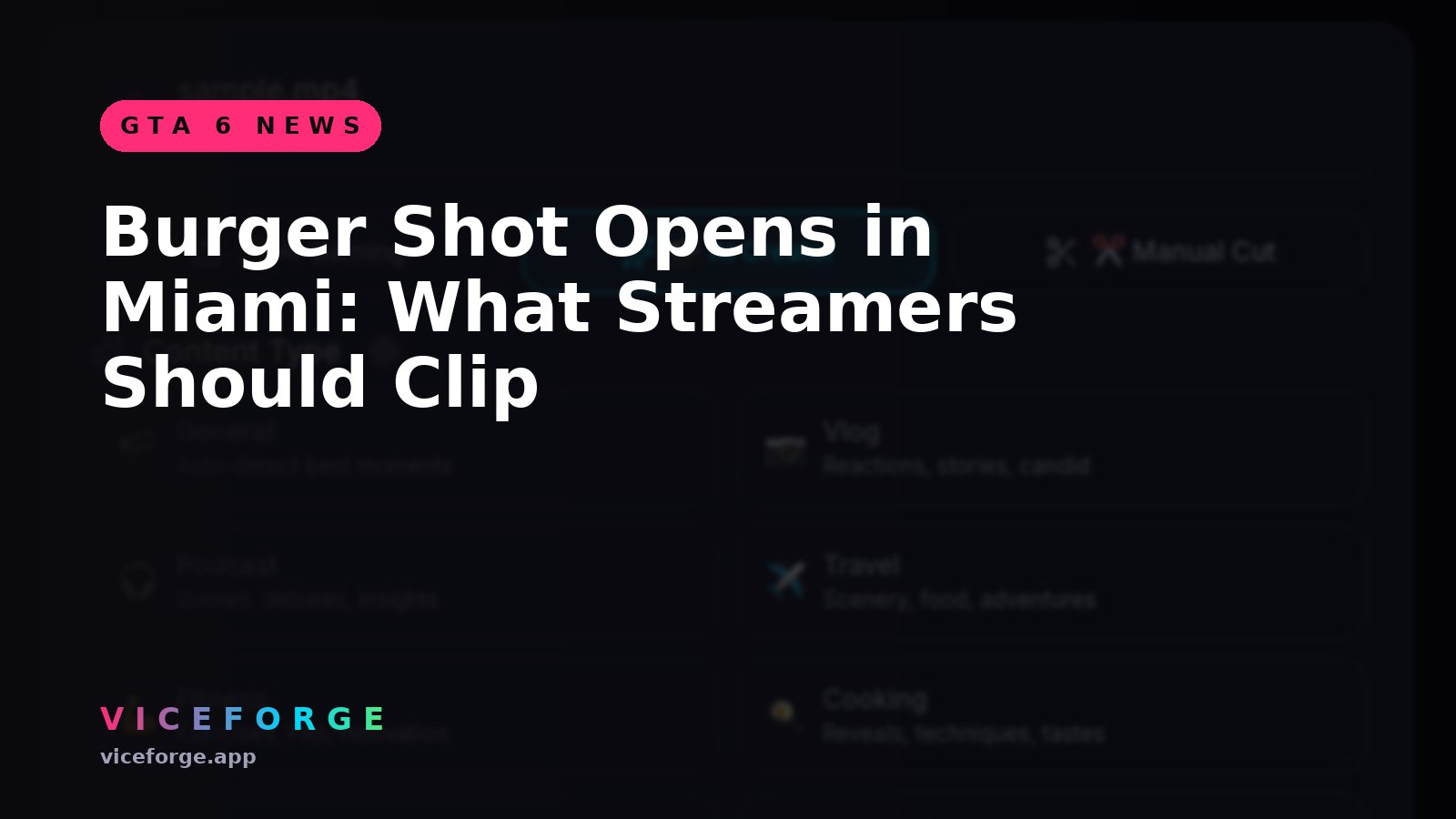 Burger Shot Opens in Miami: What Streamers Should Clip
