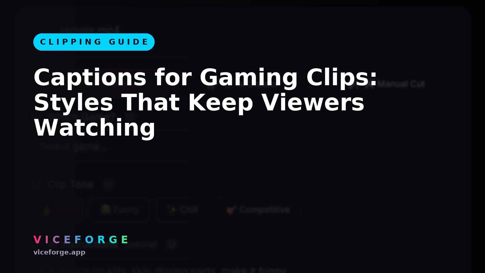 Captions for Gaming Clips: Styles That Keep Viewers Watching