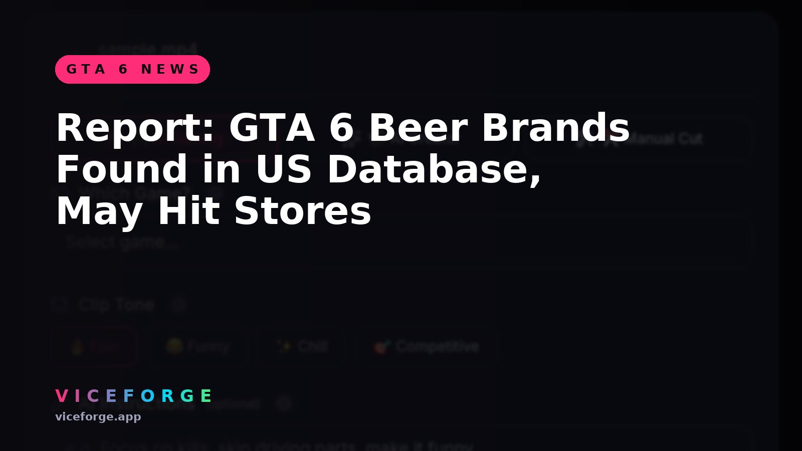 Report: GTA 6 Beer Brands Found in US Database, May Hit Stores