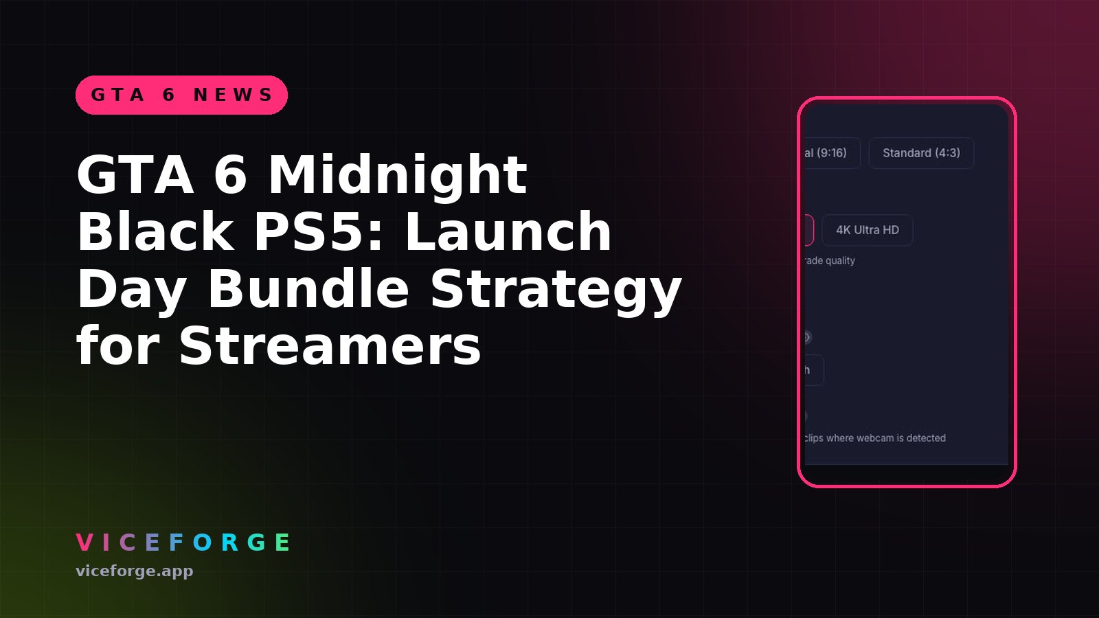 GTA 6 Midnight Black PS5: Launch Day Bundle Strategy for Streamers