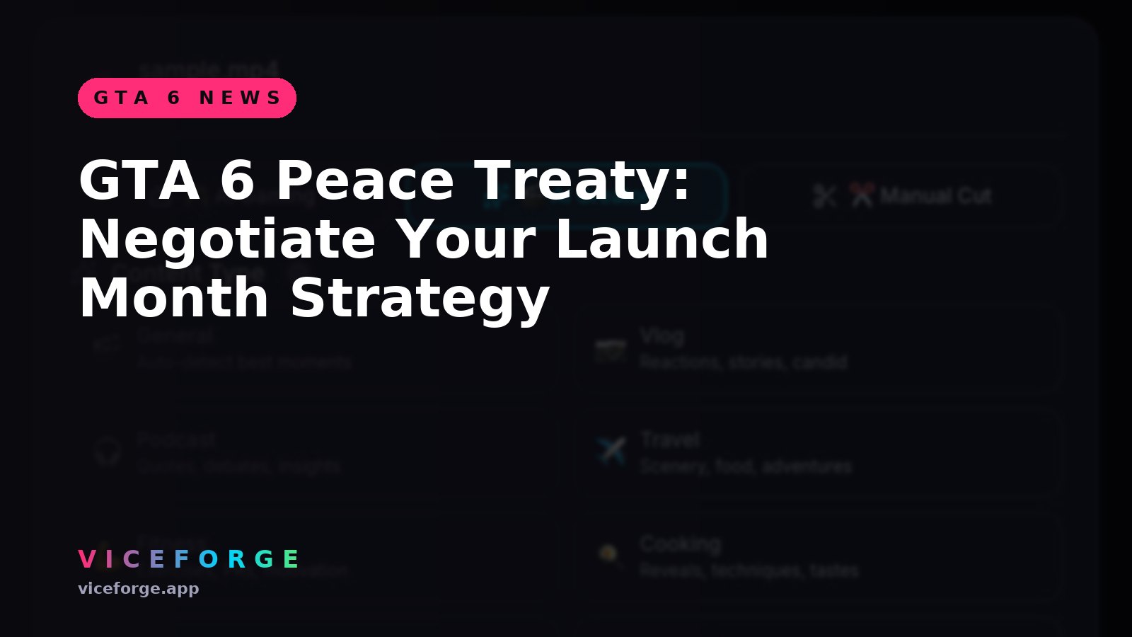 GTA 6 Peace Treaty: Negotiate Your Launch Month Strategy