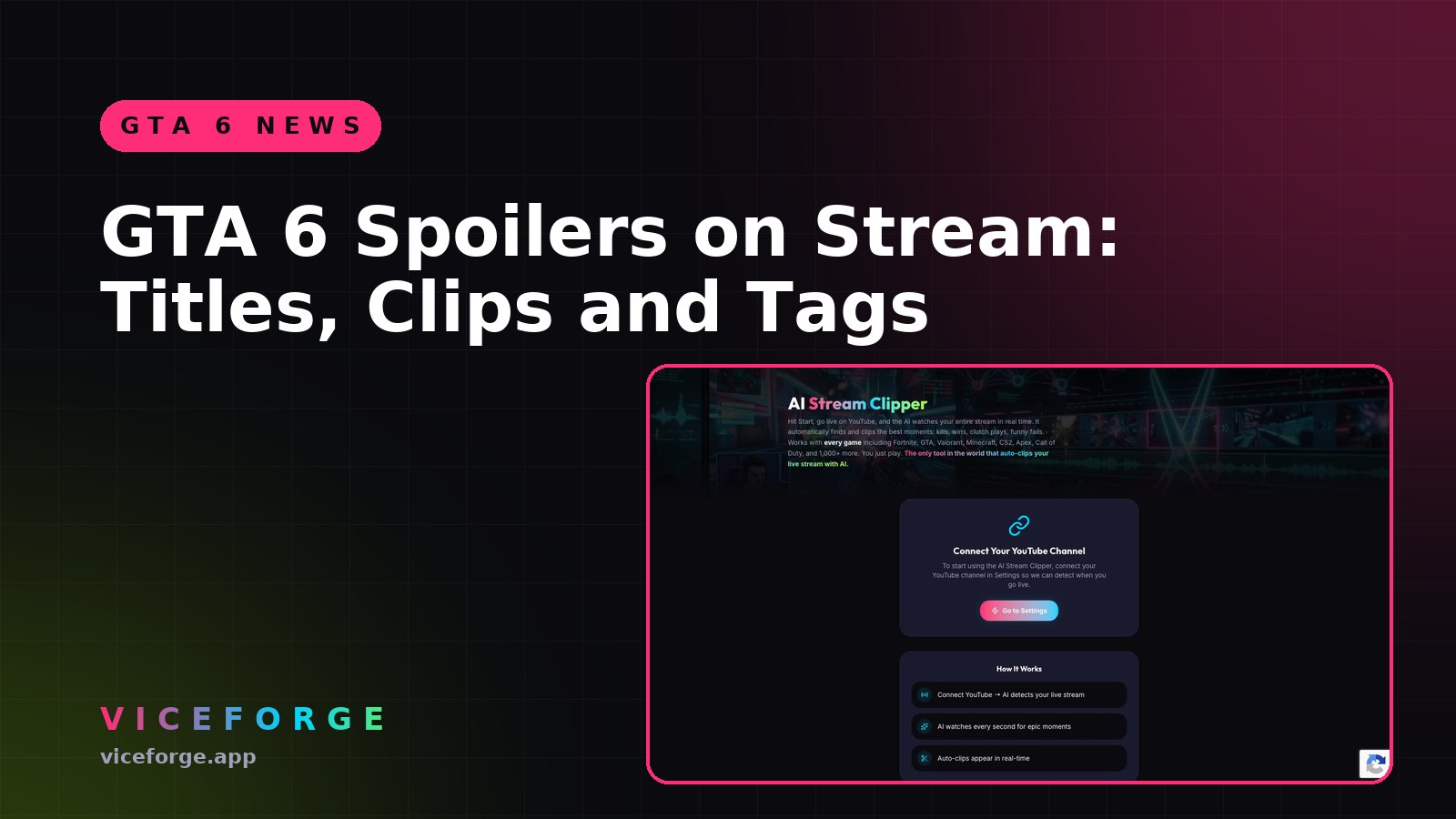 GTA 6 Spoilers on Stream: Titles, Clips and Tags