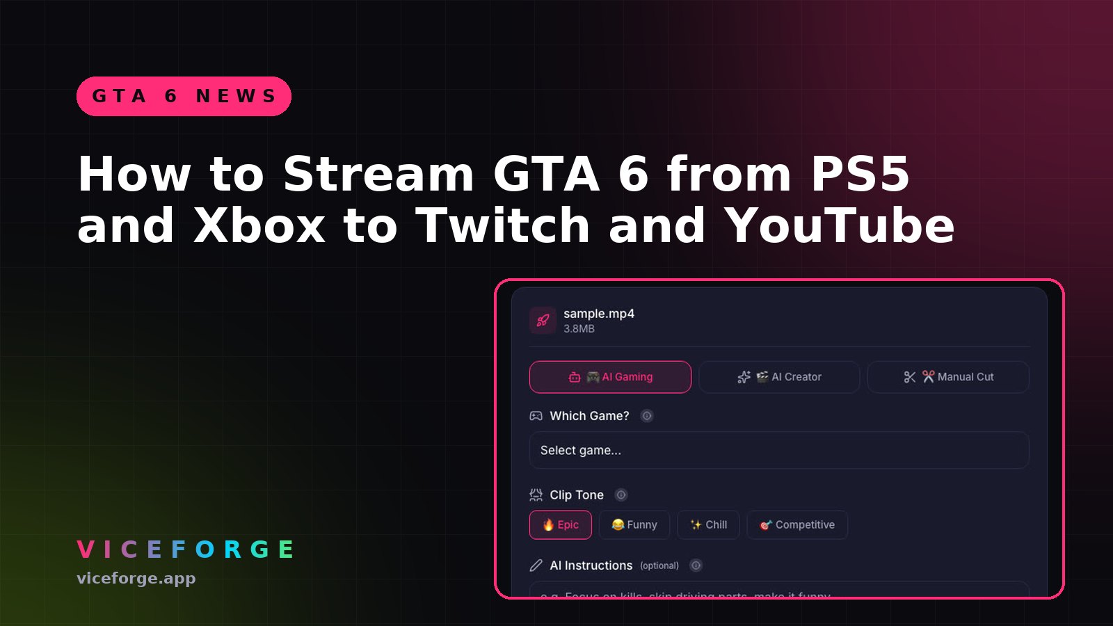 How to Stream GTA 6 from PS5 and Xbox to Twitch and YouTube
