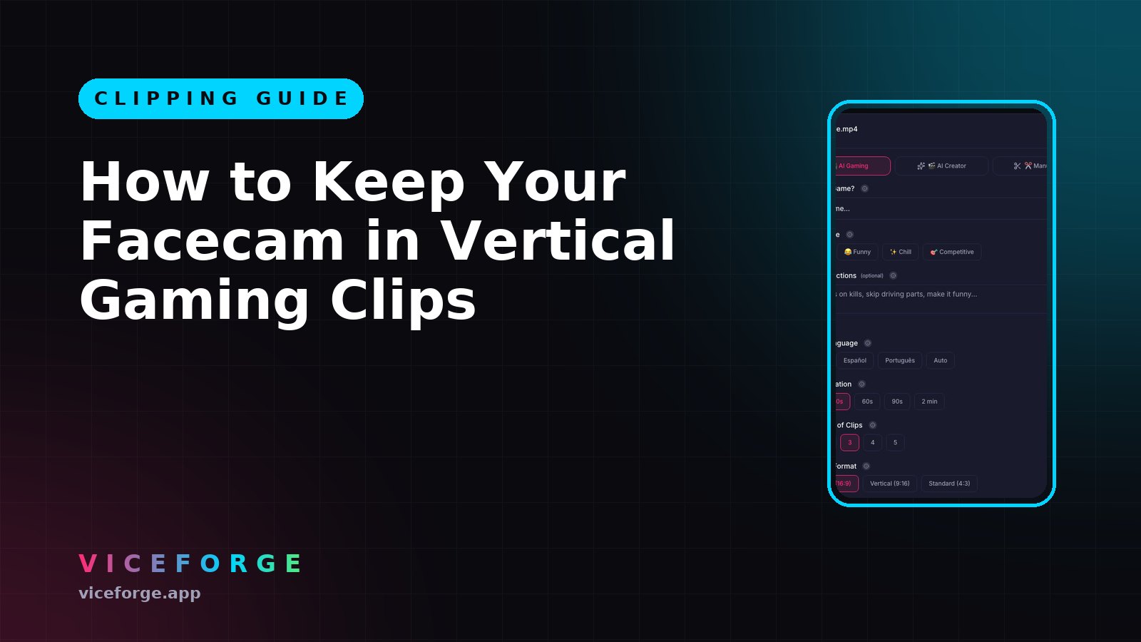 How to Keep Your Facecam in Vertical Gaming Clips