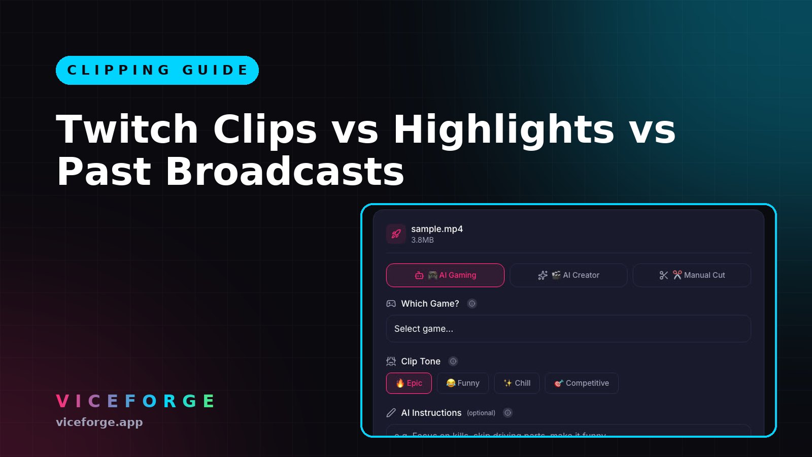 Twitch Clips vs Highlights vs Past Broadcasts